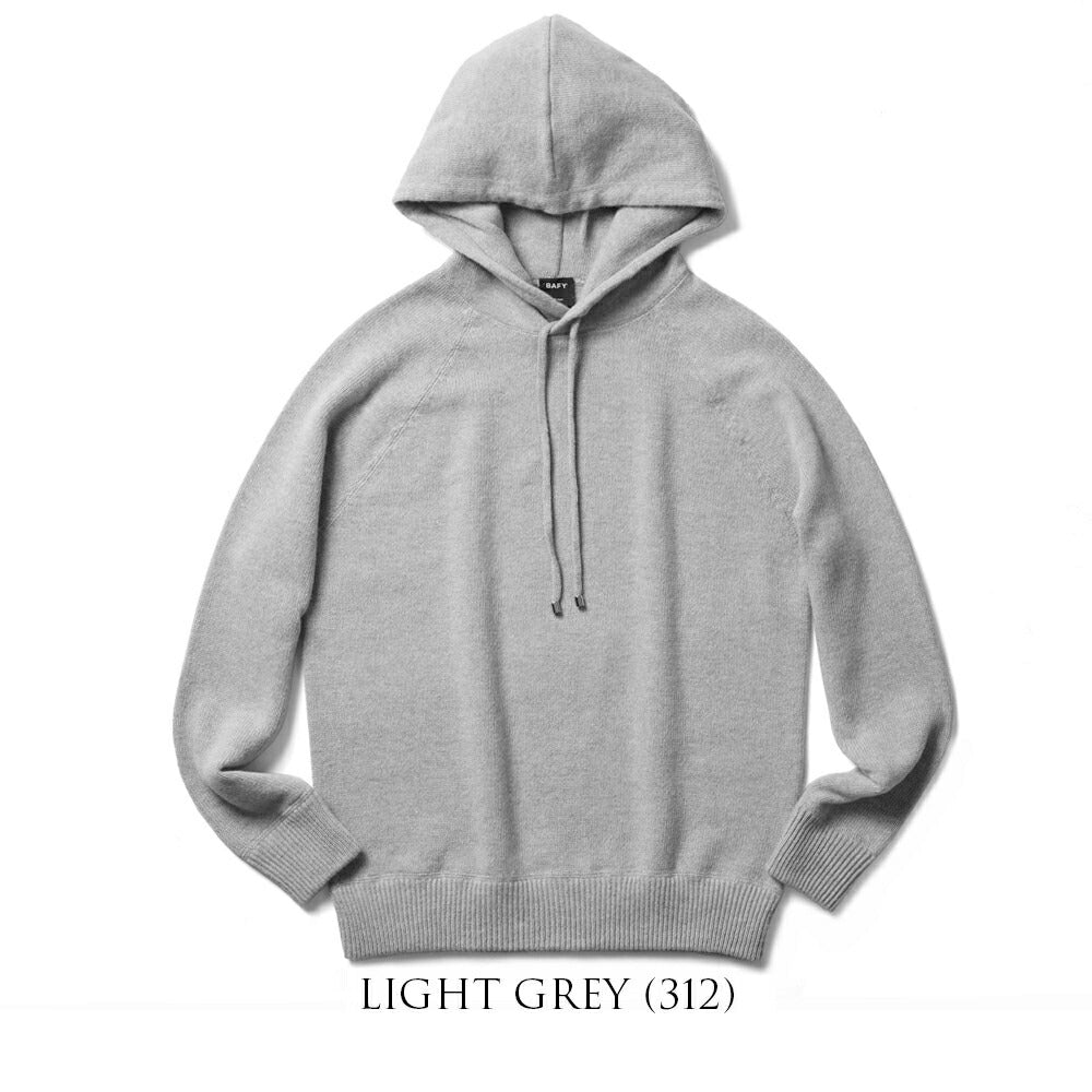 バフィー BAFY 3397STSI ニットフーディ 5G ミドルゲージニット パーカー メンズ ニット トップス ウール メンズニット カジュアル ニット フーディ フード フード付 ブランド イタリア シンプル ブラック ネイビー オフホワイト グレー ベージュ
