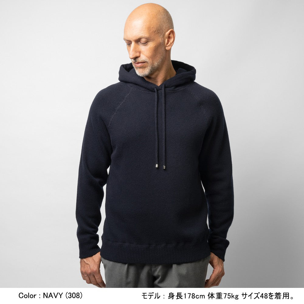 バフィー BAFY 3397STSI ニットフーディ 5G ミドルゲージニット パーカー メンズ ニット トップス ウール メンズニット カジュアル ニット フーディ フード フード付 ブランド イタリア シンプル ブラック ネイビー オフホワイト グレー ベージュ