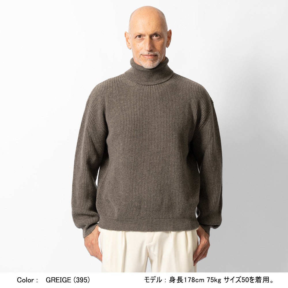 バフィー BAFY 35087 ハイネックニット ウール メンズ ミドルゲージニット リラックスフィット オーバーサイズ メリノウール ウール100% セーター ミドルゲージ 長袖 ニット ブランド イタリア  ブラック  ネイビー グリーン オフホワイト 秋 冬