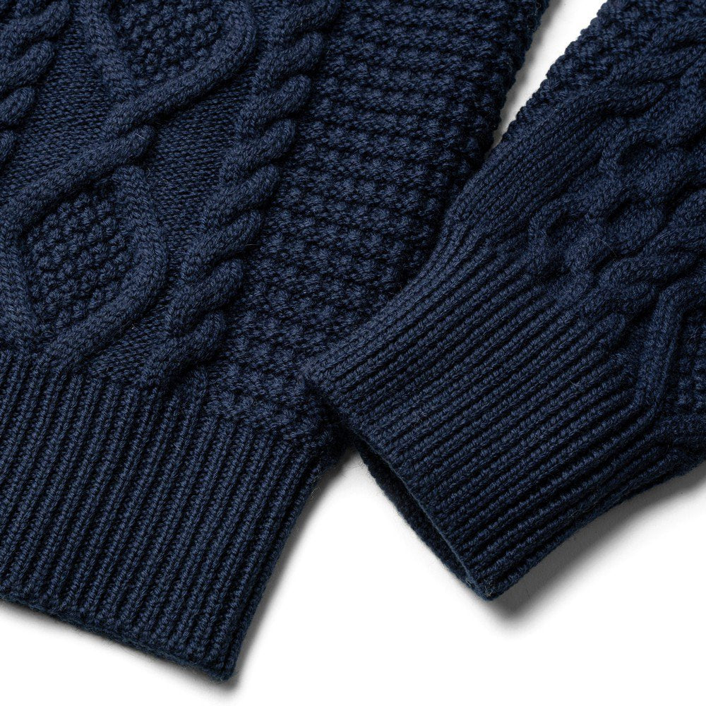 バフィー BAFY  ニット フィッシャーマンズニット メンズ 4175 ミドルゲージ クルーネック ケーブル編み イタリア  秋冬 長袖 セーター ブランド フィッシャーマン