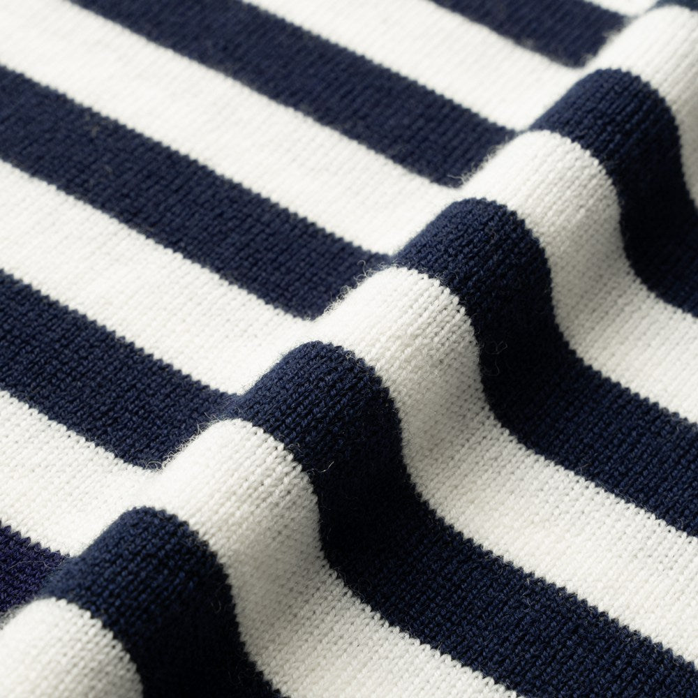 【返品不可】バフィー BAFY ボーダー ニット 4197 長袖 クルーネック リラックスフィット ハイゲージ ネイビー グレー 秋冬 イタリア メンズ セーター ブランド オーバーサイズ