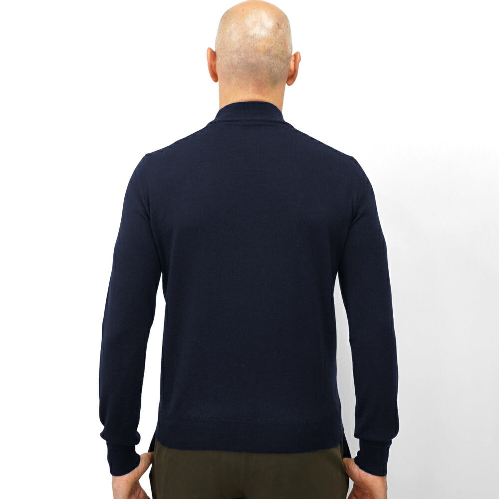 バフィー BAFY 4301 ハイネック モックネック ニット 10G ハイゲージ ブラック ネイビー ホワイト ブルー イタリア メンズ 長袖 セーター ブランド 薄手 ウール100%  秋 冬 モックネックニット ハイネックニット シンプル