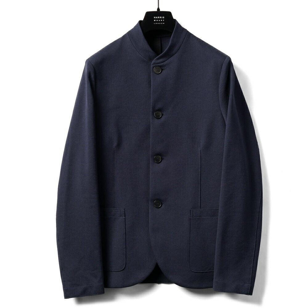 ハリスワーフロンドン HARRIS WHARF LONDON C9427PBR マオカラージャケット ネールジャケット 25春夏 ネイビー カーキグリーン コットン カジュアル モード シンプル メンズ ジャケット アウター ストレッチ インポート イタリア イギリス