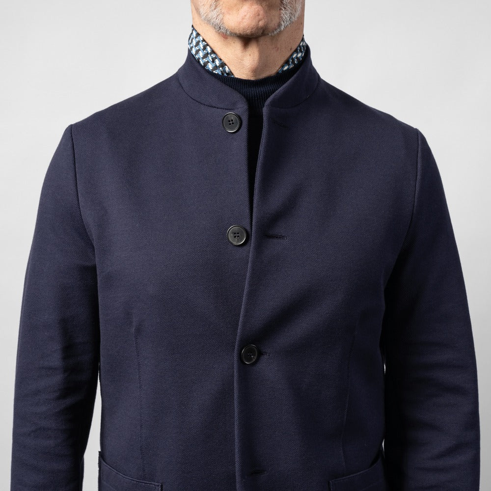 ハリスワーフロンドン HARRIS WHARF LONDON C9427PBR マオカラージャケット ネールジャケット 25春夏 ネイビー カーキグリーン コットン カジュアル モード シンプル メンズ ジャケット アウター ストレッチ インポート イタリア イギリス