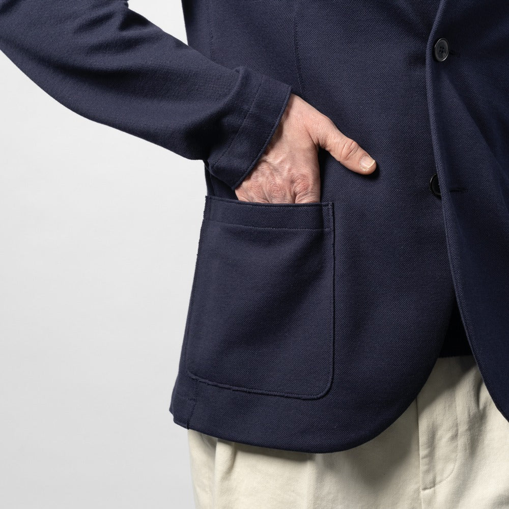 ハリスワーフロンドン HARRIS WHARF LONDON C9427PBR マオカラージャケット ネールジャケット 25春夏 ネイビー カーキグリーン コットン カジュアル モード シンプル メンズ ジャケット アウター ストレッチ インポート イタリア イギリス