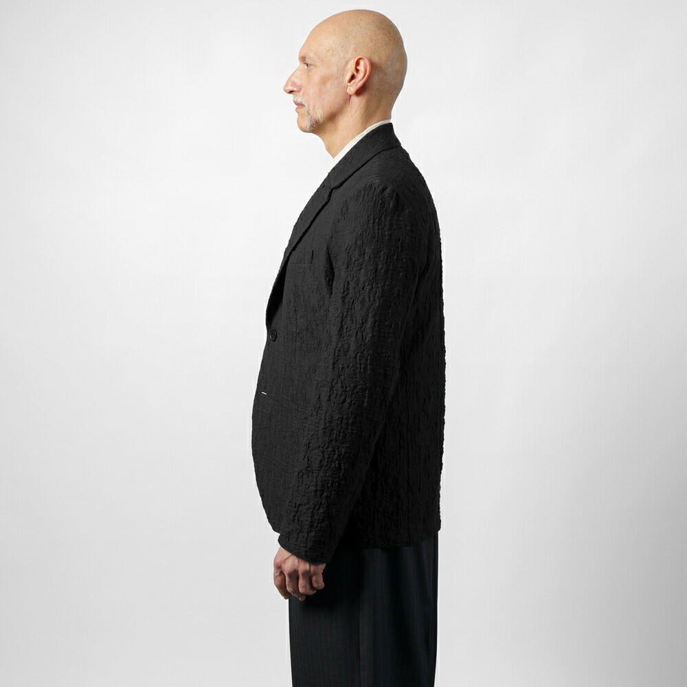 ハリスワーフロンドン HARRIS WHARF LONDON C9535PYM-U ジャケット シングル コットン  テーラード 25春夏 ブラック クリンクルコットン カジュアル モード シンプル メンズ メンズジャケット ライトアウター ストレッチ インポート イタリア イギリス