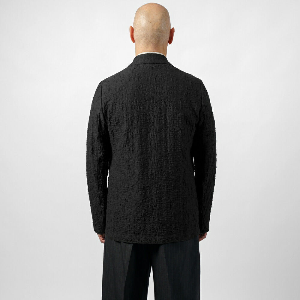 ハリスワーフロンドン HARRIS WHARF LONDON C9535PYM-U ジャケット シングル コットン  テーラード 25春夏 ブラック クリンクルコットン カジュアル モード シンプル メンズ メンズジャケット ライトアウター ストレッチ インポート イタリア イギリス