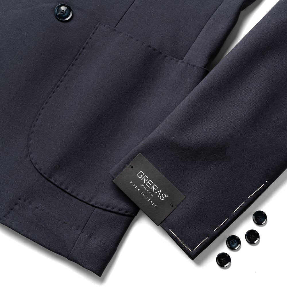 ブレラス BRERAS ジャケット ダブルブレスト ネイビー CASERTA-ATP1 24AW 24秋冬 ダブル テーラードジャケット ウールタフタ ウール メンズ ビジネス ブランド アンフィニッシュ 6ボタン サイドベンツ 高級 クラシコ イタリア