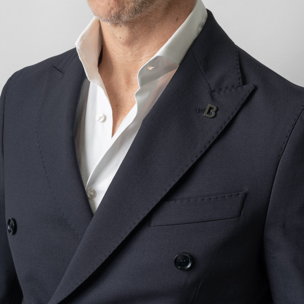 ブレラス BRERAS ジャケット ダブルブレスト ネイビー CASERTA-ATP1 24AW 24秋冬 ダブル テーラードジャケット ウールタフタ ウール メンズ ビジネス ブランド アンフィニッシュ 6ボタン サイドベンツ 高級 クラシコ イタリア