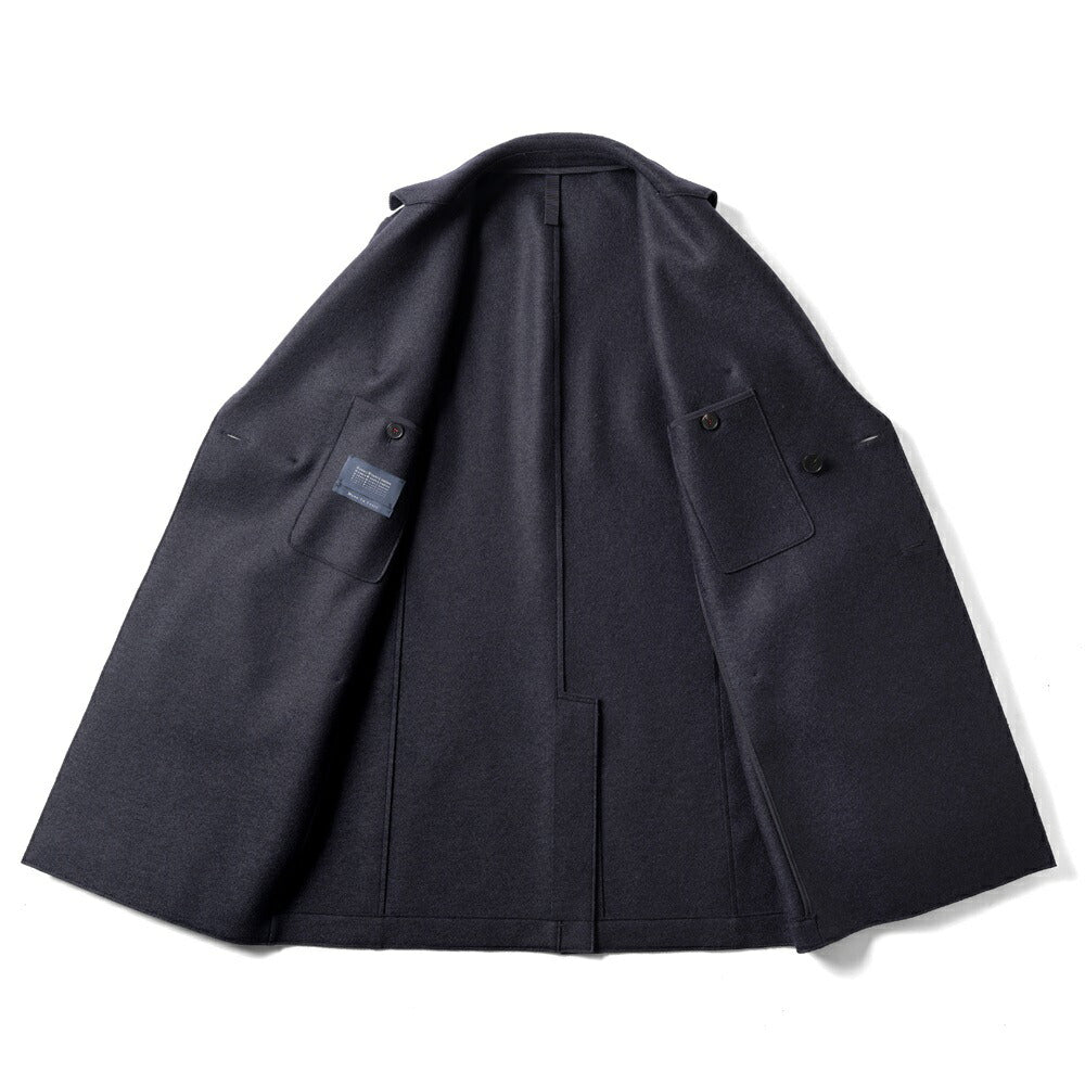 ハリスワーフロンドン HARRIS WHARF LONDON CC9143MLK ピーコート ダブルブレスト 25秋冬 ネイビー ウール プレストウール カジュアル ビジネス シンプル メンズ コート アウター ストレッチ インポート イタリア イギリス