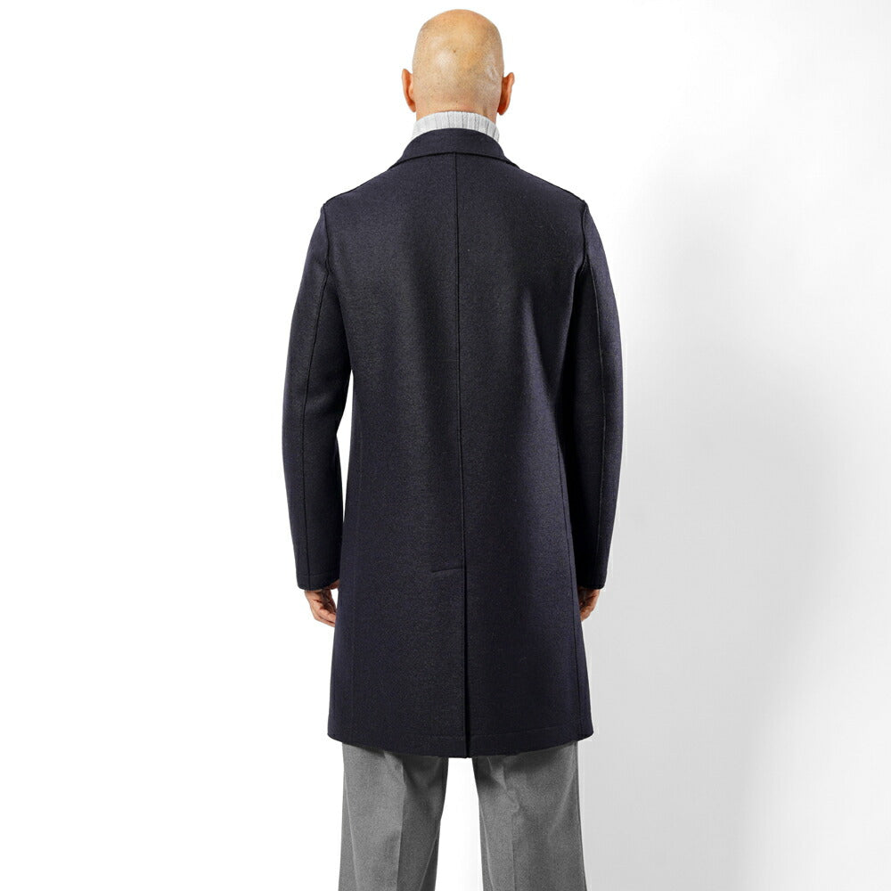 ハリスワーフロンドン HARRIS WHARF LONDON CC9143MLK ピーコート ダブルブレスト 25秋冬 ネイビー ウール プレストウール カジュアル ビジネス シンプル メンズ コート アウター ストレッチ インポート イタリア イギリス