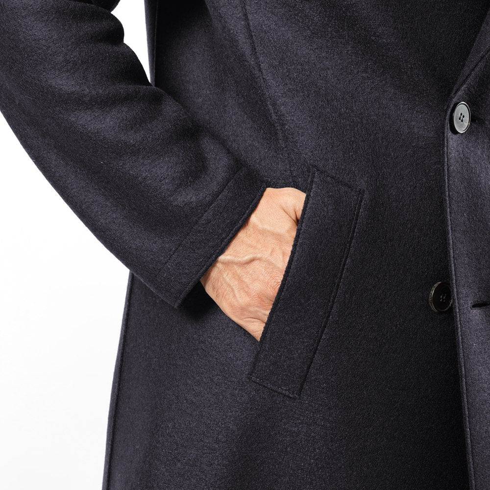 ハリスワーフロンドン HARRIS WHARF LONDON CC9143MLK ピーコート ダブルブレスト 25秋冬 ネイビー ウール プレストウール カジュアル ビジネス シンプル メンズ コート アウター ストレッチ インポート イタリア イギリス