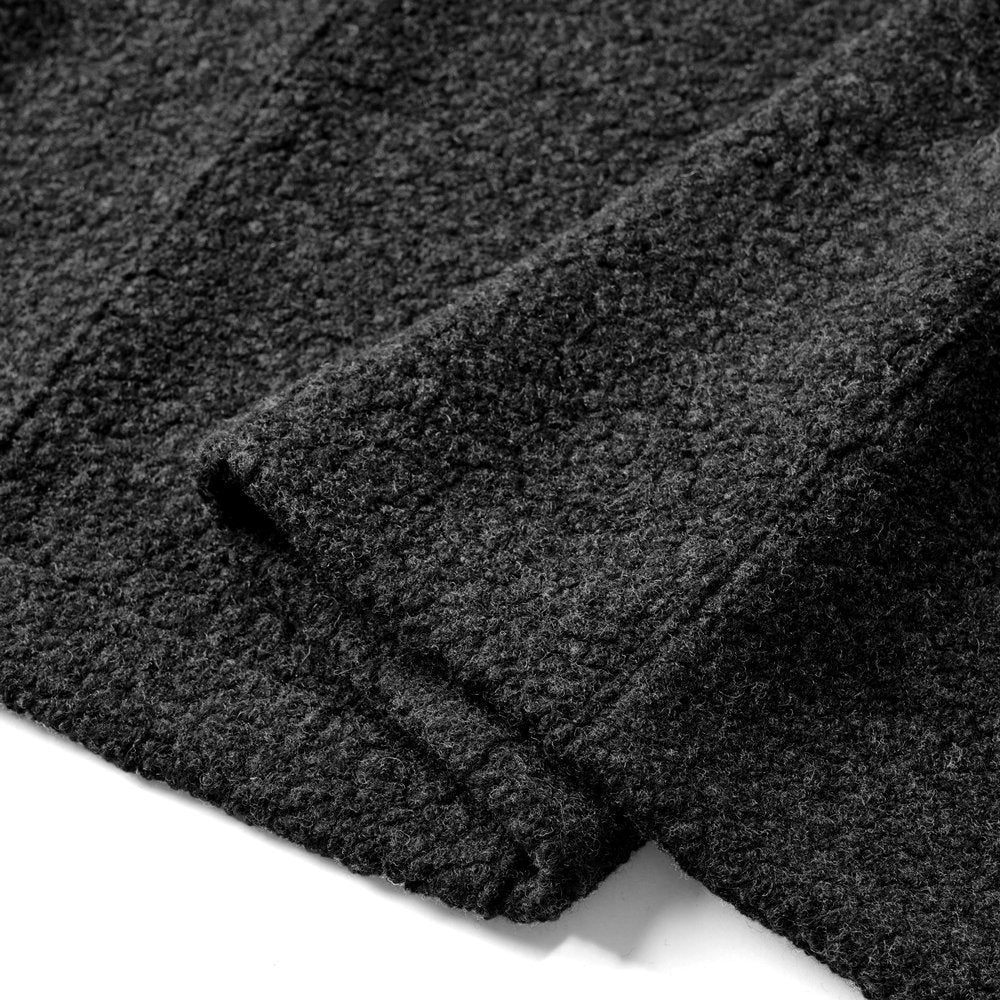 ハリスワーフロンドン HARRIS WHARF LONDON CG9214MWE ブークレ ピーコート ダブルブレスト 25秋冬 ダークグレー グレージュ ウール ストレッチ フェイクファー ムートン カジュアル ビジネス シンプル メンズ コート アウター インポート イタリア イギリス