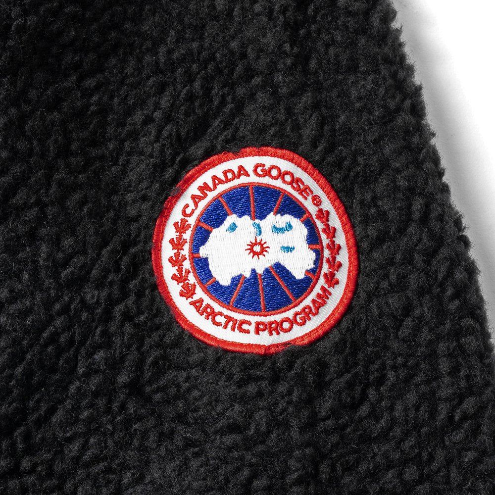 【返品不可】カナダグース CANADA GOOSE ボアブルゾン SIMCOE FLEECE HOODY 7016W BLACK ブラック シムコー ショート ワッペン レディース ジャケット ボア フリース パーカー パーカ フーディ フーディー フード付き アウター シンプル 高級 カナダ ブランド