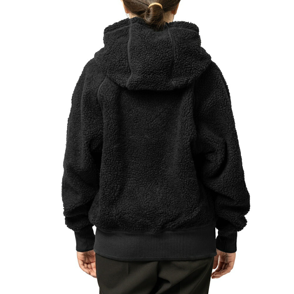 【返品不可】カナダグース CANADA GOOSE ボアブルゾン SIMCOE FLEECE HOODY 7016W BLACK ブラック シムコー ショート ワッペン レディース ジャケット ボア フリース パーカー パーカ フーディ フーディー フード付き アウター シンプル 高級 カナダ ブランド
