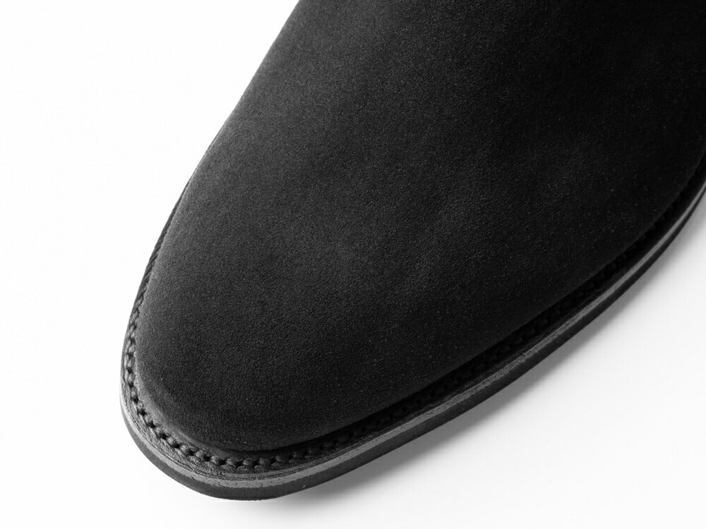 クロケット＆ジョーンズ CROCKETT&JONES サイドゴアブーツ CHELSEA-8 スエード ブラック BLACK LAST341 E メンズ ブーツ 本革 ビジネス イタリア サイドゴア 黒 ショートブーツ ブランド