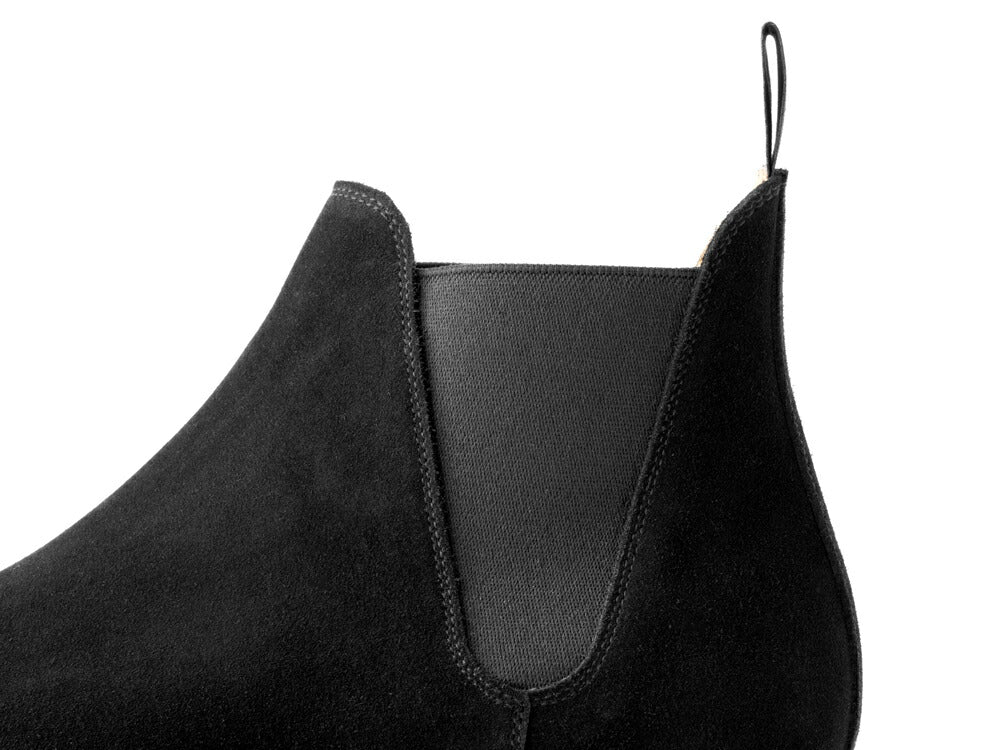 クロケット＆ジョーンズ CROCKETT&JONES サイドゴアブーツ CHELSEA-8 スエード ブラック BLACK LAST341 E メンズ ブーツ 本革 ビジネス イタリア サイドゴア 黒 ショートブーツ ブランド