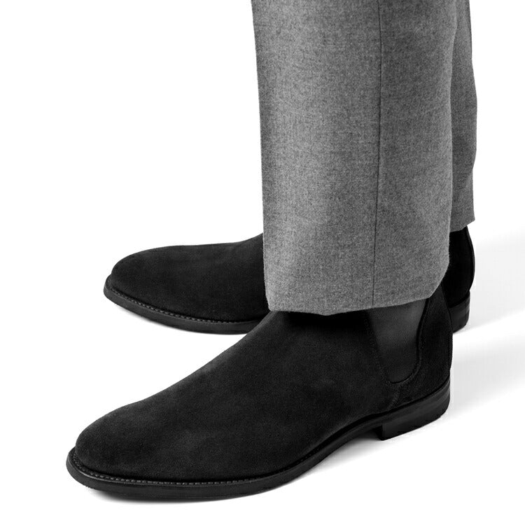 クロケット＆ジョーンズ CROCKETT&JONES サイドゴアブーツ CHELSEA-8 スエード ブラック BLACK LAST341 E メンズ ブーツ 本革 ビジネス イタリア サイドゴア 黒 ショートブーツ ブランド