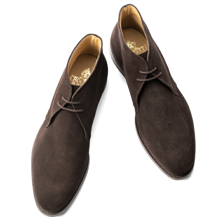 クロケット＆ジョーンズ CROCKETT&JONES チャッカブーツ UPTON スエード ダークブラウン Dark Oak Suede LAST379 E メンズ ブーツ 本革 ビジネス イタリア チャッカ 茶 ブラウン ショートブーツ ブランド