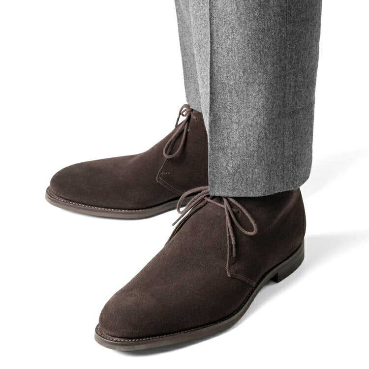 クロケット＆ジョーンズ CROCKETT&JONES チャッカブーツ UPTON スエード ダークブラウン Dark Oak Suede LAST379 E メンズ ブーツ 本革 ビジネス イタリア チャッカ 茶 ブラウン ショートブーツ ブランド