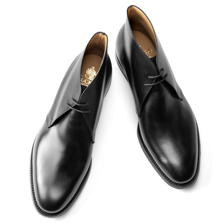 クロケット＆ジョーンズ CROCKETT&JONES チャッカブーツ UPTON カーフレザー ブラック BLACK  LAST379 E メンズ ブーツ 本革 ビジネス イギリスチャッカ 黒 ブラック ショートブーツ ブランド