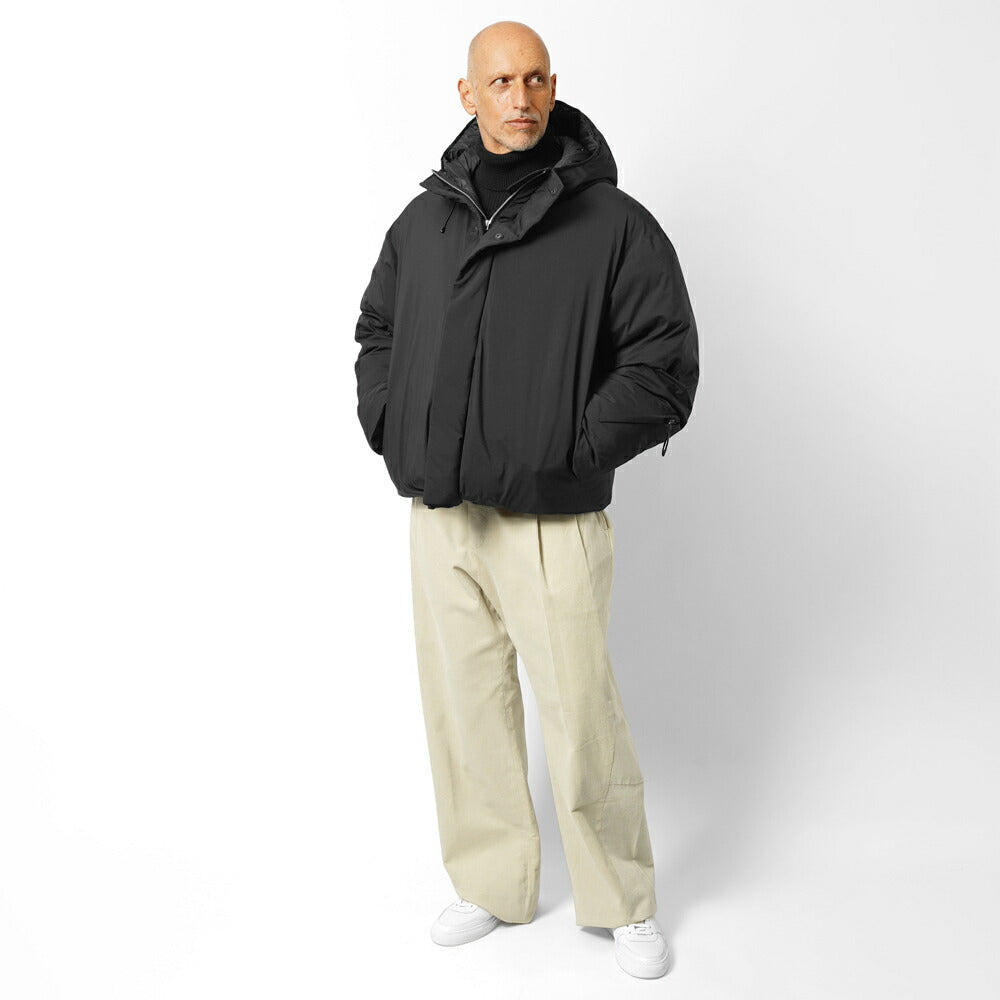 クオ COOR ダウンジャケットブラック 黒 チャコールグレー WATER REPELLENT GOOSE DOWN JUMPER ダウン メンズ フード 撥水加工 メンズダウン ダウンコート ショートダウン メンズダウンジャケット メンズアウター ショート丈 シンプル ブランド 韓国