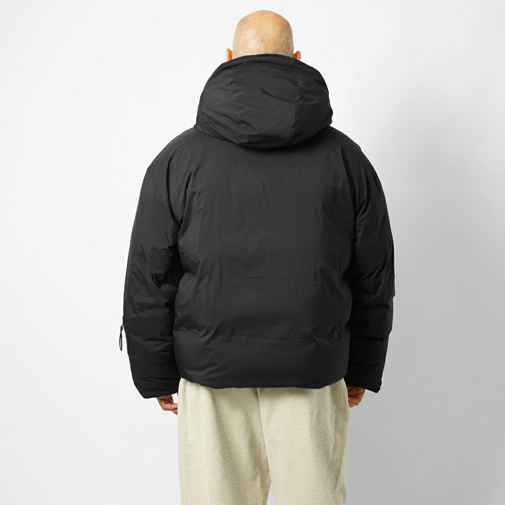 クオ COOR ダウンジャケットブラック 黒 チャコールグレー WATER REPELLENT GOOSE DOWN JUMPER ダウン メンズ フード 撥水加工 メンズダウン ダウンコート ショートダウン メンズダウンジャケット メンズアウター ショート丈 シンプル ブランド 韓国