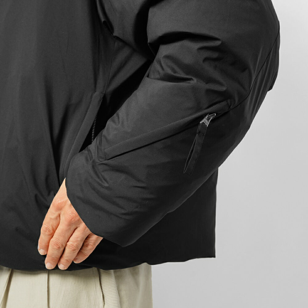 クオ COOR ダウンジャケットブラック 黒 チャコールグレー WATER REPELLENT GOOSE DOWN JUMPER ダウン メンズ フード 撥水加工 メンズダウン ダウンコート ショートダウン メンズダウンジャケット メンズアウター ショート丈 シンプル ブランド 韓国