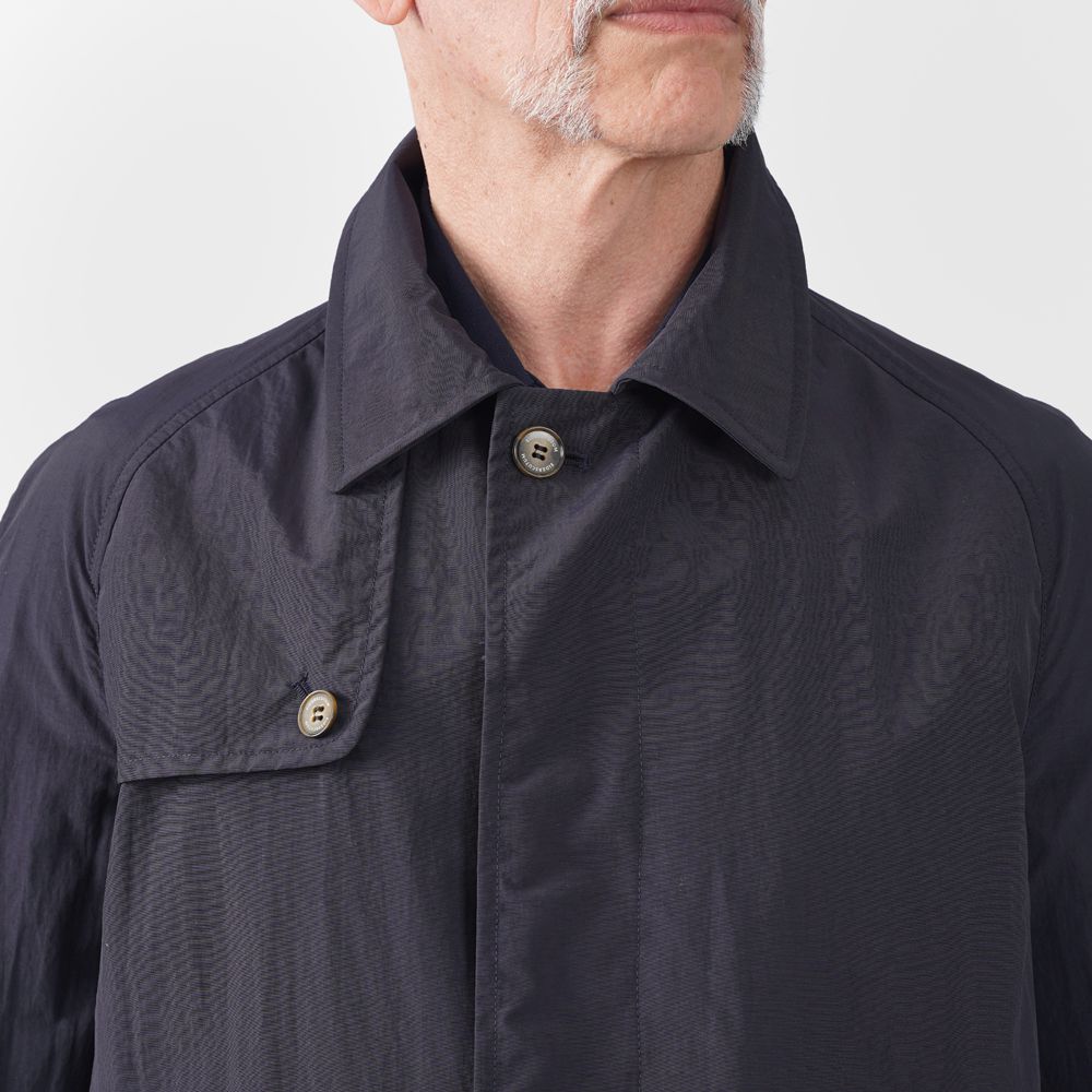 エイダースキュータム EIDERSCUTUM ステンカラーコート COATM BE06S P105 バルカラーコート スプリングコート ナイロン パッカブル 25SS 春夏 アクアスキュータム メンズ ライトアウター 軽量 イタリア 英国 イギリス アウター インポート ロイヤルロウ ROYAL ROW