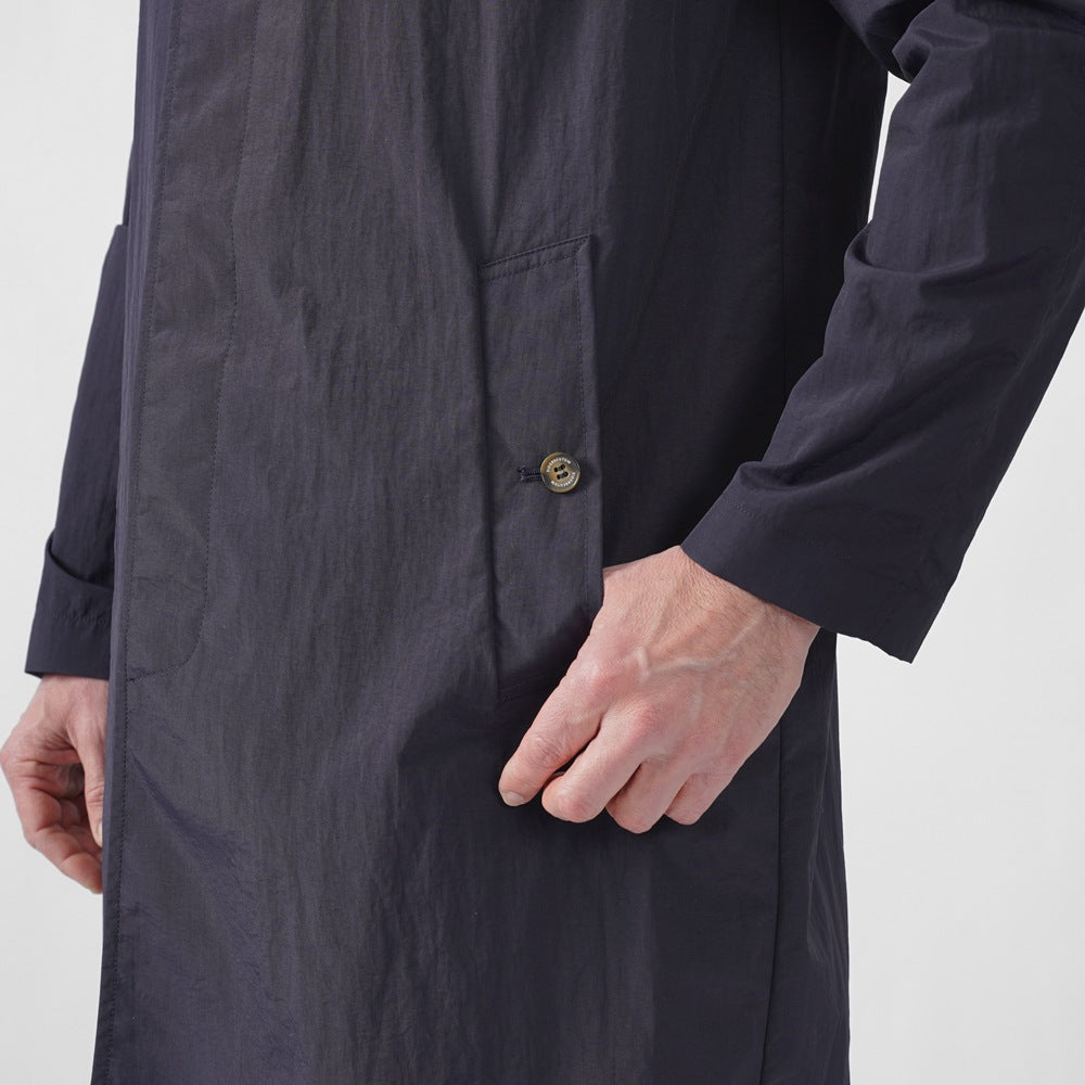 エイダースキュータム EIDERSCUTUM ステンカラーコート COATM BE06S P105 バルカラーコート スプリングコート ナイロン パッカブル 25SS 春夏 アクアスキュータム メンズ ライトアウター 軽量 イタリア 英国 イギリス アウター インポート ロイヤルロウ ROYAL ROW