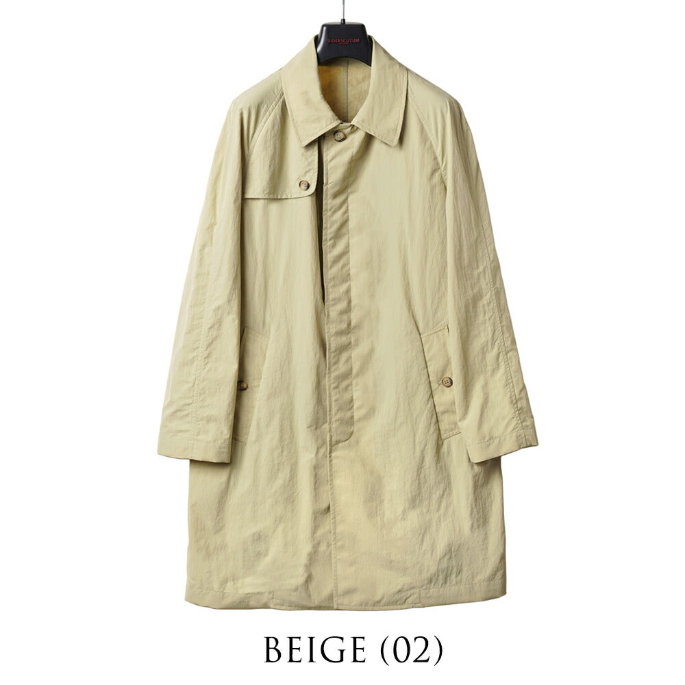 エイダースキュータム EIDERSCUTUM ステンカラーコート COATM BE06S P105 バルカラーコート スプリングコート ナイロン パッカブル 25SS 春夏 アクアスキュータム メンズ ライトアウター 軽量 イタリア 英国 イギリス アウター インポート ロイヤルロウ ROYAL ROW
