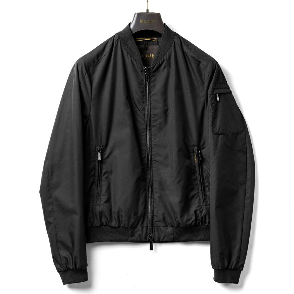 ムーレー MOORER ボンバージャケット CORELLI-WK ma-1 メンズライトアウター ma1 薄手 ブルゾン メンズ コレッリ ミリタリージャケット ライトアウター ブランド ナイロン ミリタリー アウター エムエーワン メンズアウタージャケット NERO ブラック