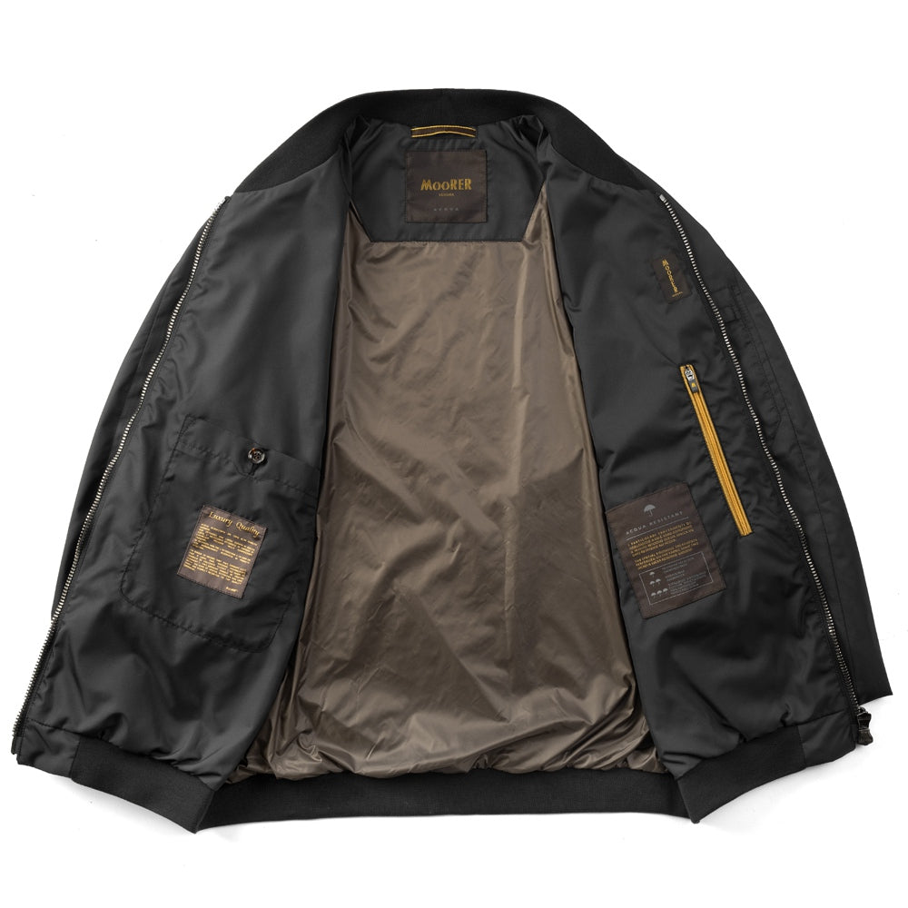ムーレー MOORER ボンバージャケット CORELLI-WK ma-1 メンズライトアウター ma1 薄手 ブルゾン メンズ コレッリ ミリタリージャケット ライトアウター ブランド ナイロン ミリタリー アウター エムエーワン メンズアウタージャケット NERO ブラック