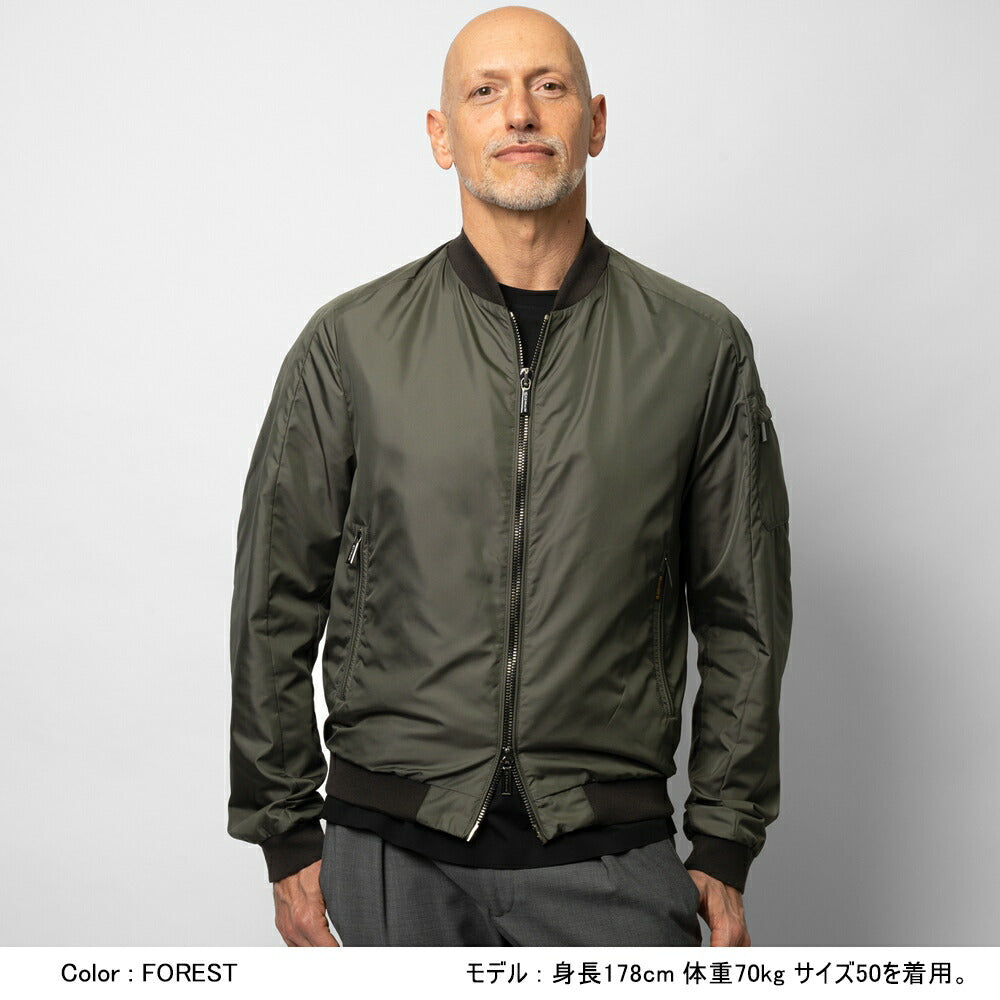ムーレー MOORER ボンバージャケット CORELLI-WK ma-1 メンズライトアウター ma1 薄手 ブルゾン メンズ コレッリ ミリタリージャケット ライトアウター ブランド ナイロン ミリタリー アウター エムエーワン メンズアウタージャケット NERO ブラック