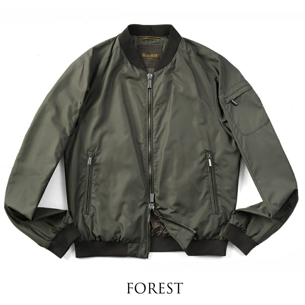 ムーレー MOORER ボンバージャケット CORELLI-WK ma-1 メンズライトアウター ma1 薄手 ブルゾン メンズ コレッリ ミリタリージャケット ライトアウター ブランド ナイロン ミリタリー アウター エムエーワン メンズアウタージャケット NERO ブラック