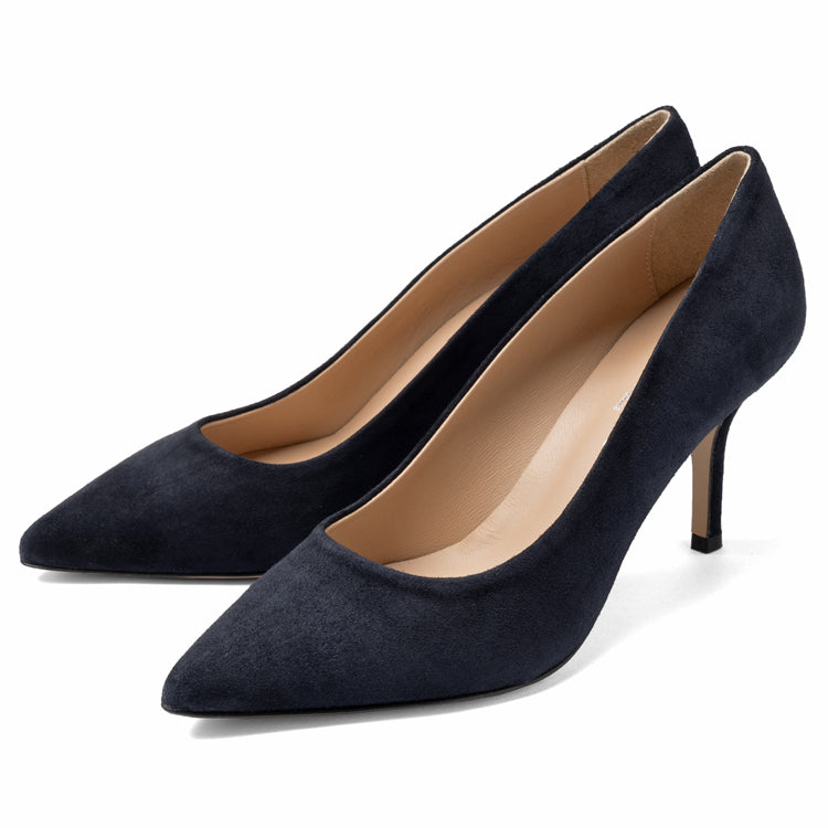 コルソローマ 9 CORSO ROMA 9 パンプス 127 スエード BLU ネイビー コルソローマノーベ ポインテッドトゥパンプス ポインテッドトゥ ハイヒール 長時間 疲れない 低反発 フォーマル 結婚式 通勤 スエードパンプス ポインテッドパンプス