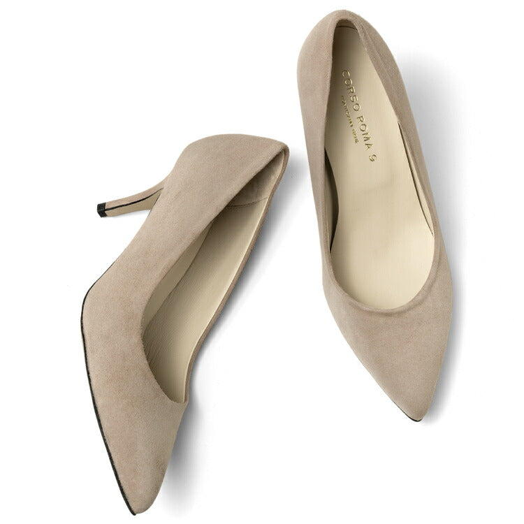 コルソローマ 9 CORSO ROMA 9 パンプス NOEMI500 スエード TAUPE ベージュ CAMOSCIO コルソローマノーベ ポインテッドトゥパンプス ポインテッドトゥ ハイヒール 長時間 疲れない 低反発 フォーマル 結婚式 スエードパンプス ポインテッドパンプス ブランド靴