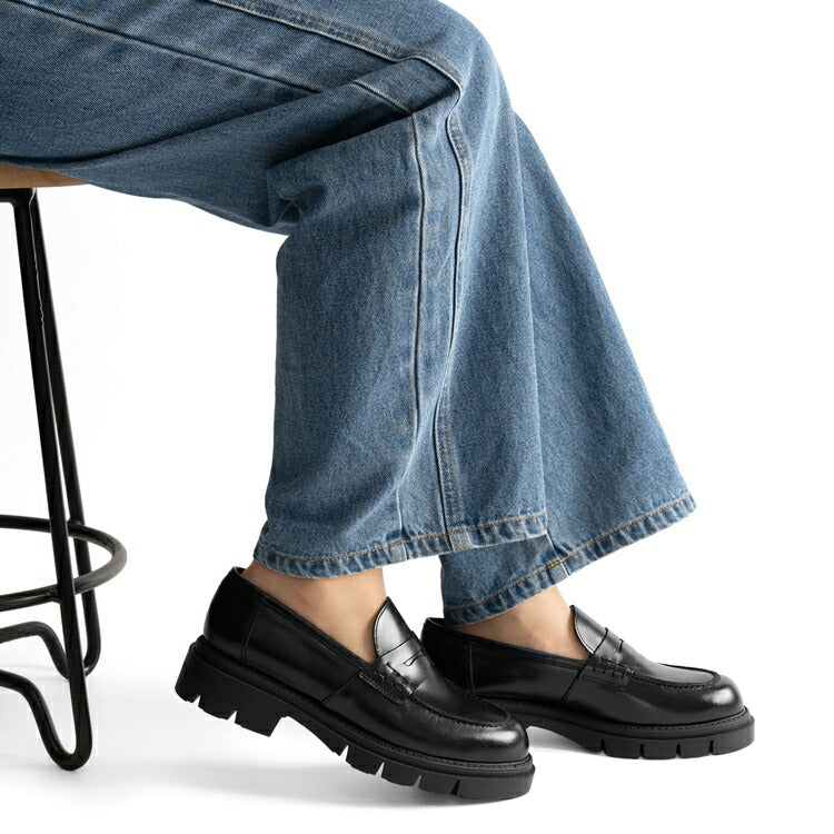 コルソローマ 9 CORSO ROMA 9 ローファー 厚底 OLGA262 レザー NERO ブラック NAPPA コルソローマノーベ BLACK コインローファー 厚底ソール トラックソール タンクソール レディース シンプル 大人 本革 レザーシューズ 歩きやすい 厚底ローファー イタリア インポート