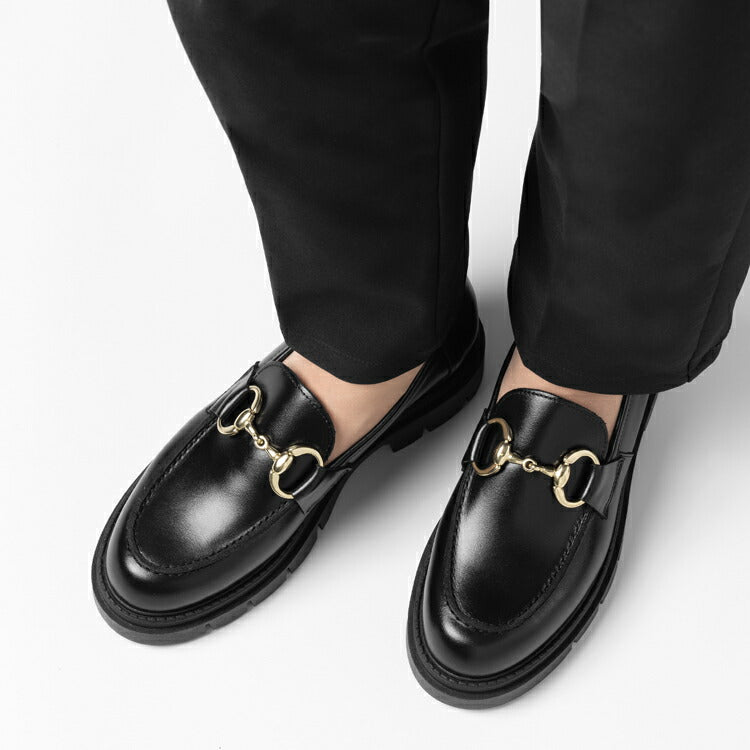 コルソローマ 9 CORSO ROMA 9 ビットローファー 厚底 OLGA2623 レザー NERO ブラック NAPPA コルソローマノーベ BLACK ビット ローファー 厚底ソール トラックソール タンクソール レディース シンプル 大人 本革 レザーシューズ 歩きやすい 厚底ローファー