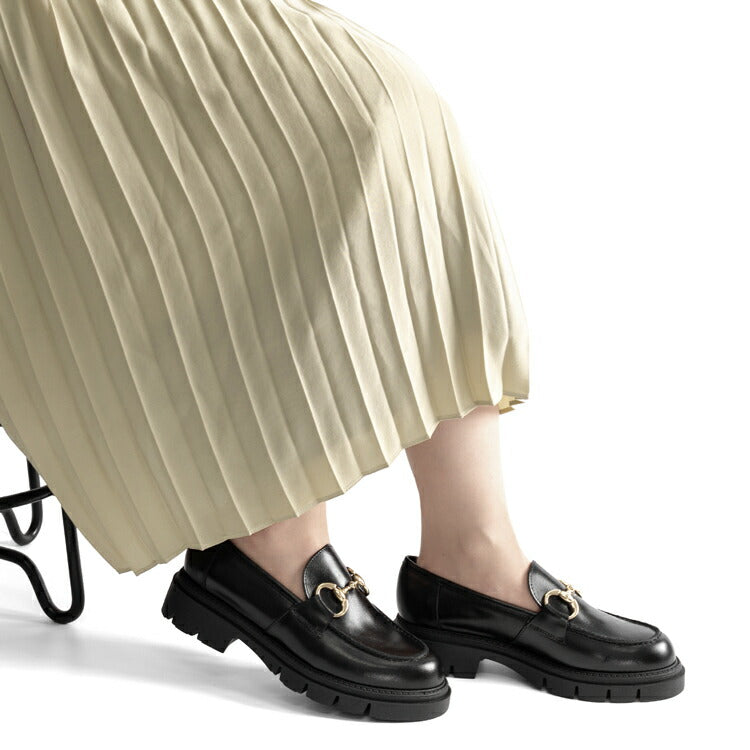 コルソローマ 9 CORSO ROMA 9 ビットローファー 厚底 OLGA2623 レザー NERO ブラック NAPPA コルソローマノーベ BLACK ビット ローファー 厚底ソール トラックソール タンクソール レディース シンプル 大人 本革 レザーシューズ 歩きやすい 厚底ローファー