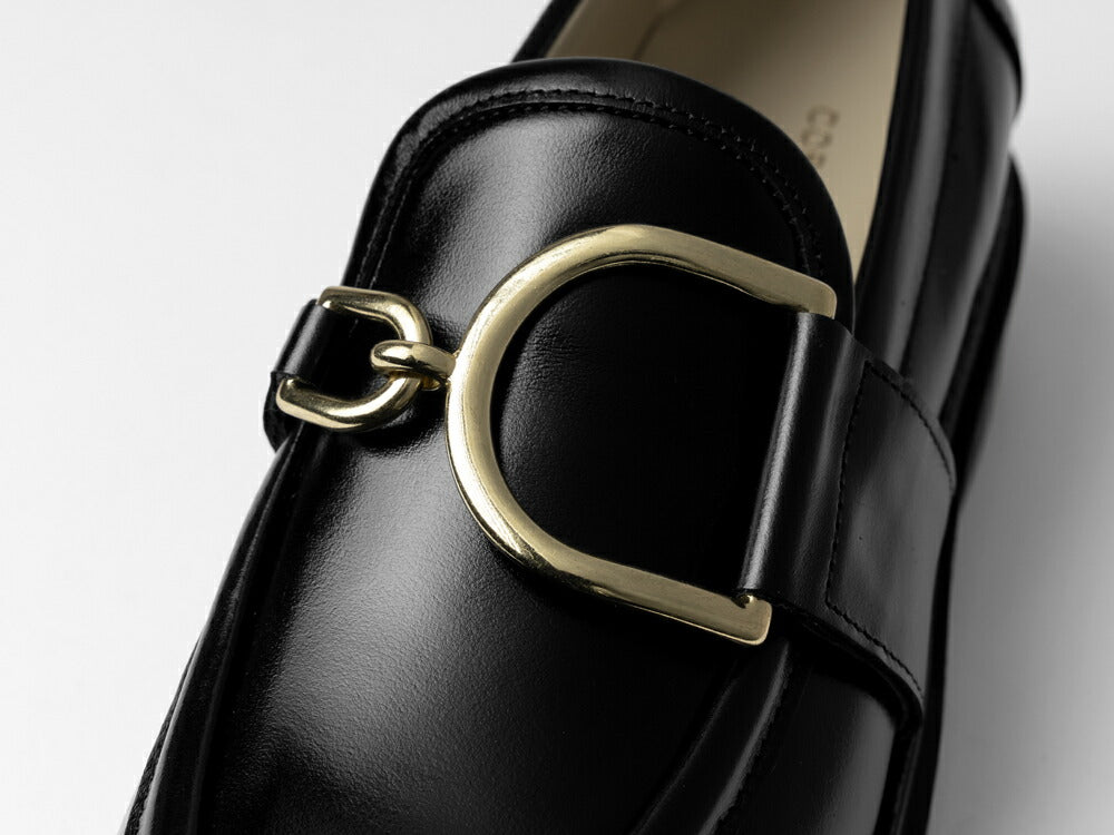 コルソローマ 9 CORSO ROMA 9 ビットローファー 厚底 OLGA1869 レザー NERO ブラック NAPPA コルソローマノーベ BLACK アシンメトリー ビット ローファー バックル 厚底ソール トラックソール タンクソール レディース シンプル 大人 本革 レザーシューズ 厚底ローファー