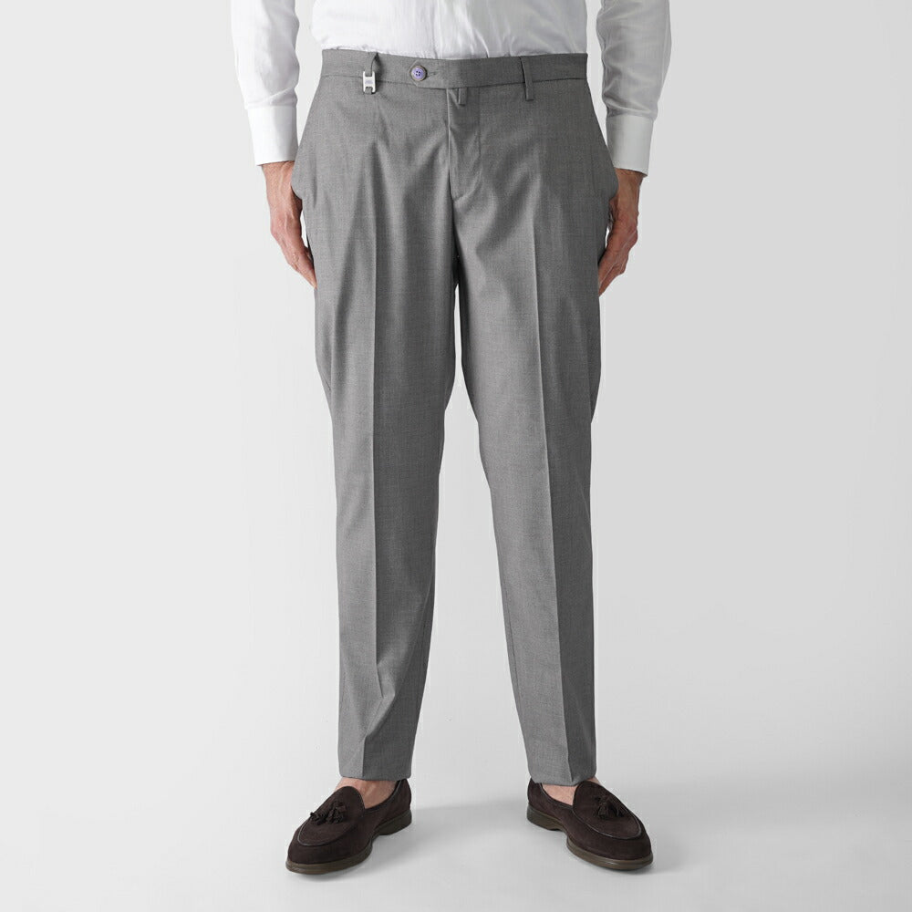 バルバッティ BARBATI スラックス ノープリーツ スリムパンツ  P-CYRUS 125781 ストレッチ 25春夏 ウール ポリエステル メンズ スラックス テーパードパンツ スリムパンツ メンズ ズボン 紳士ズボン スリム チノパン パンツ グレー ネイビー ブラック