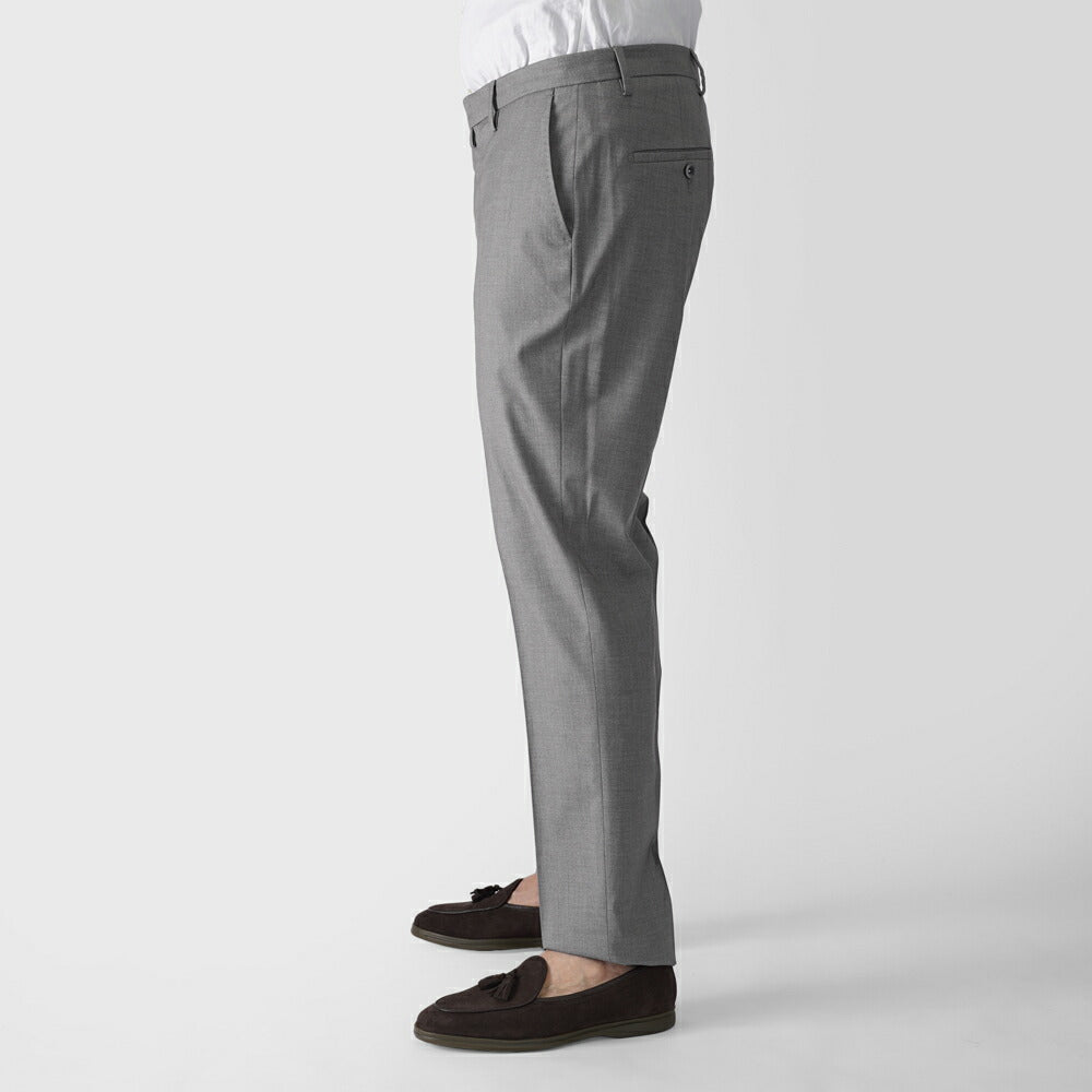 バルバッティ BARBATI スラックス ノープリーツ スリムパンツ  P-CYRUS 125781 ストレッチ 25春夏 ウール ポリエステル メンズ スラックス テーパードパンツ スリムパンツ メンズ ズボン 紳士ズボン スリム チノパン パンツ グレー ネイビー ブラック