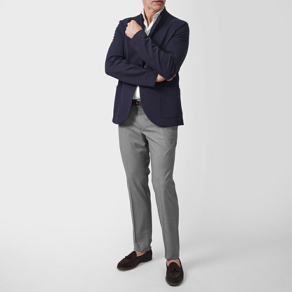 バルバッティ BARBATI スラックス ノープリーツ スリムパンツ  P-CYRUS 125781 ストレッチ 25春夏 ウール ポリエステル メンズ スラックス テーパードパンツ スリムパンツ メンズ ズボン 紳士ズボン スリム チノパン パンツ グレー ネイビー ブラック