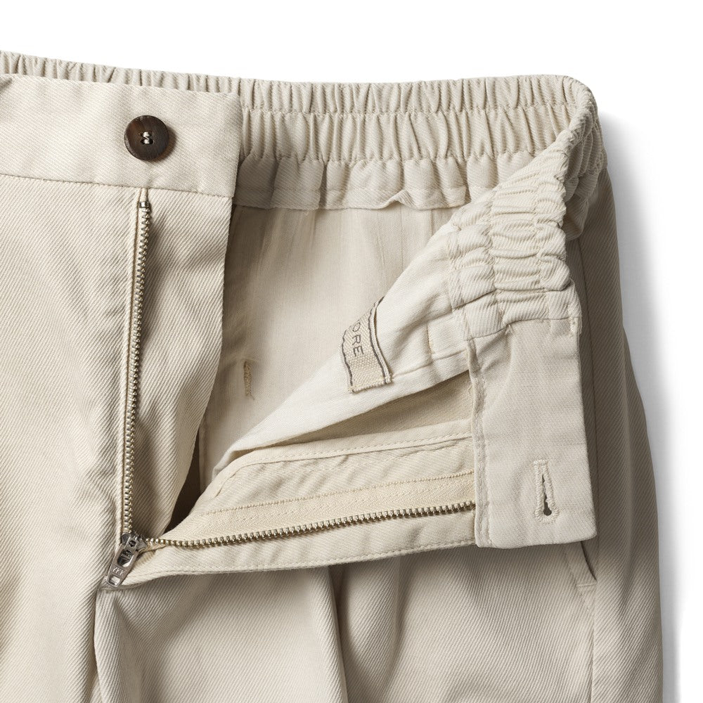 デヴォレ インチピット DEVORE incipit ハーフパンツ カーゴショーツ 製品染め D131-G061 コットン ミリタリー ネイビー ベージュ 25春夏 チノパンツ チノ ウエストゴム イタリア ワンプリーツ メンズ 短パン