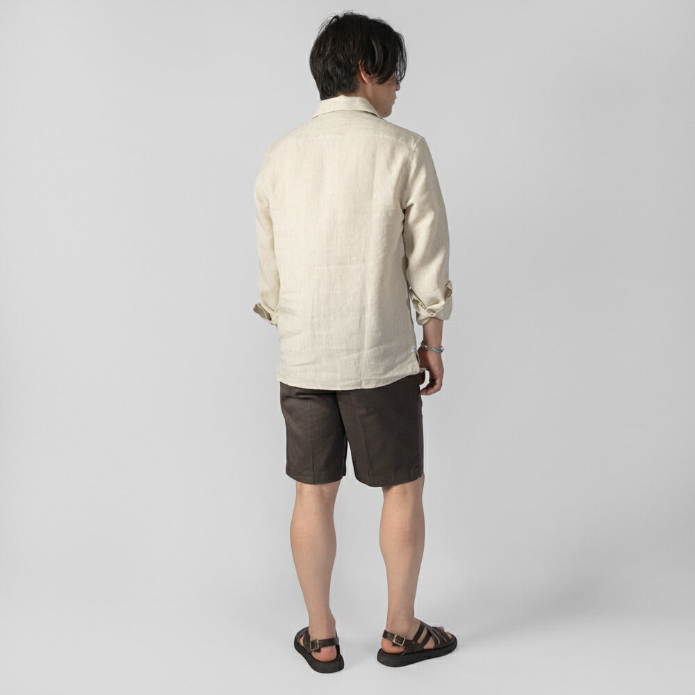 デヴォレ インチピット DEVORE incipit ハーフパンツ リネン コットン D155-G049  ベージュ ホワイト ネイビー ブラック グレー ブラウン25春夏 ショーツ 短パン イタリア