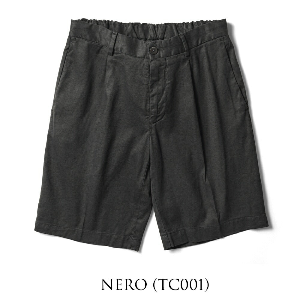 デヴォレ インチピット DEVORE incipit ハーフパンツ リネン コットン D155-G049  ベージュ ホワイト ネイビー ブラック グレー ブラウン25春夏 ショーツ 短パン イタリア