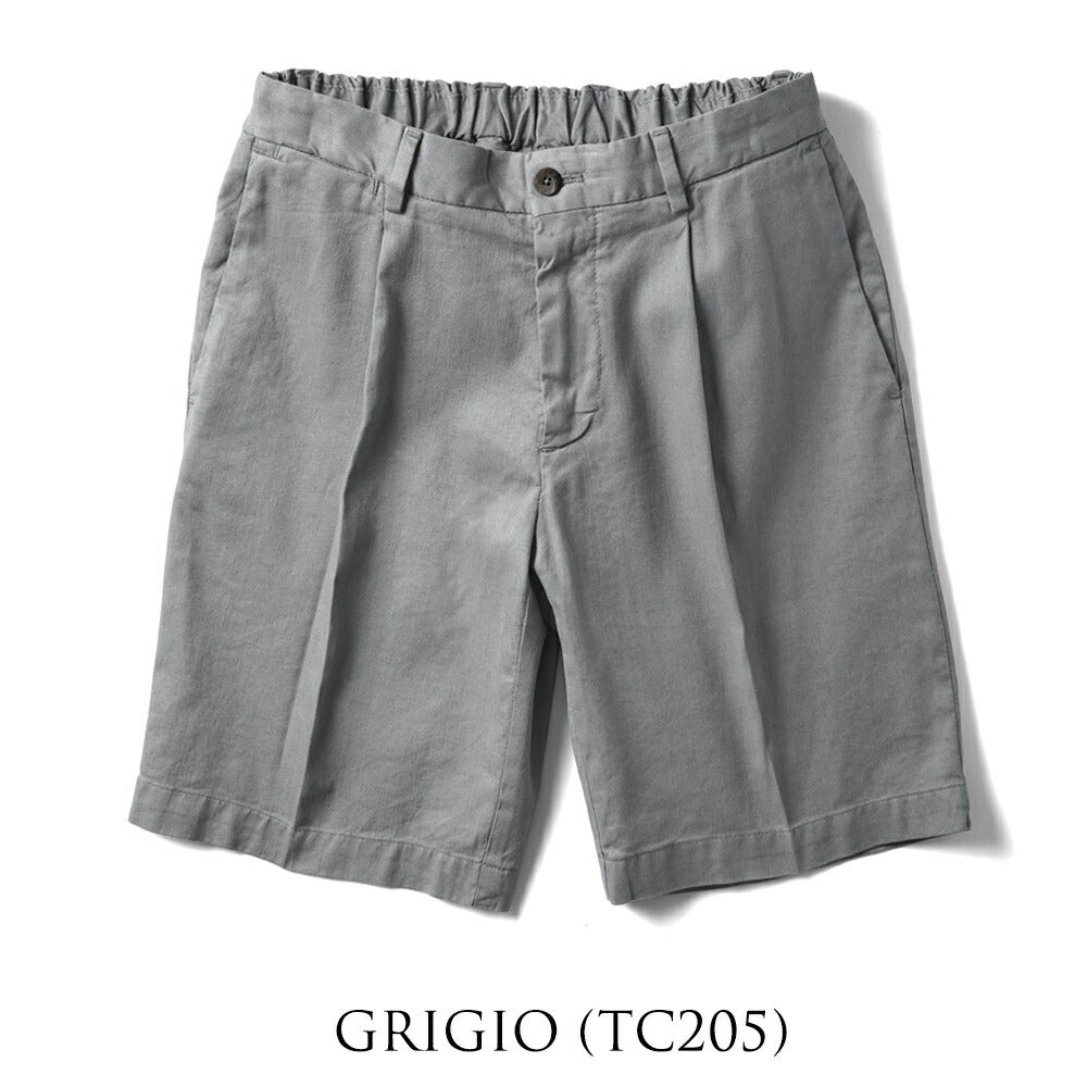 デヴォレ インチピット DEVORE incipit ハーフパンツ リネン コットン D155-G049  ベージュ ホワイト ネイビー ブラック グレー ブラウン25春夏 ショーツ 短パン イタリア