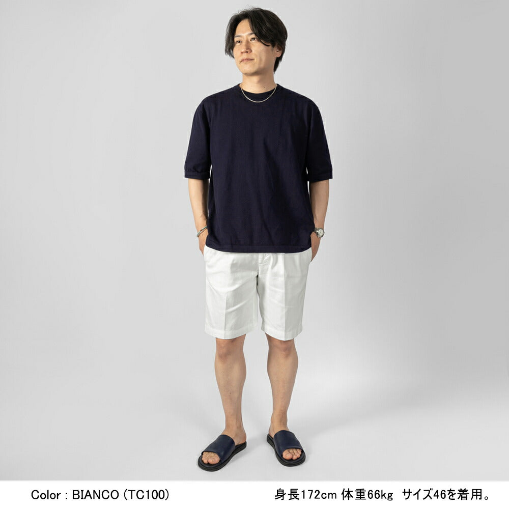 デヴォレ インチピット DEVORE incipit ハーフパンツ リネン コットン D155-G049  ベージュ ホワイト ネイビー ブラック グレー ブラウン25春夏 ショーツ 短パン イタリア