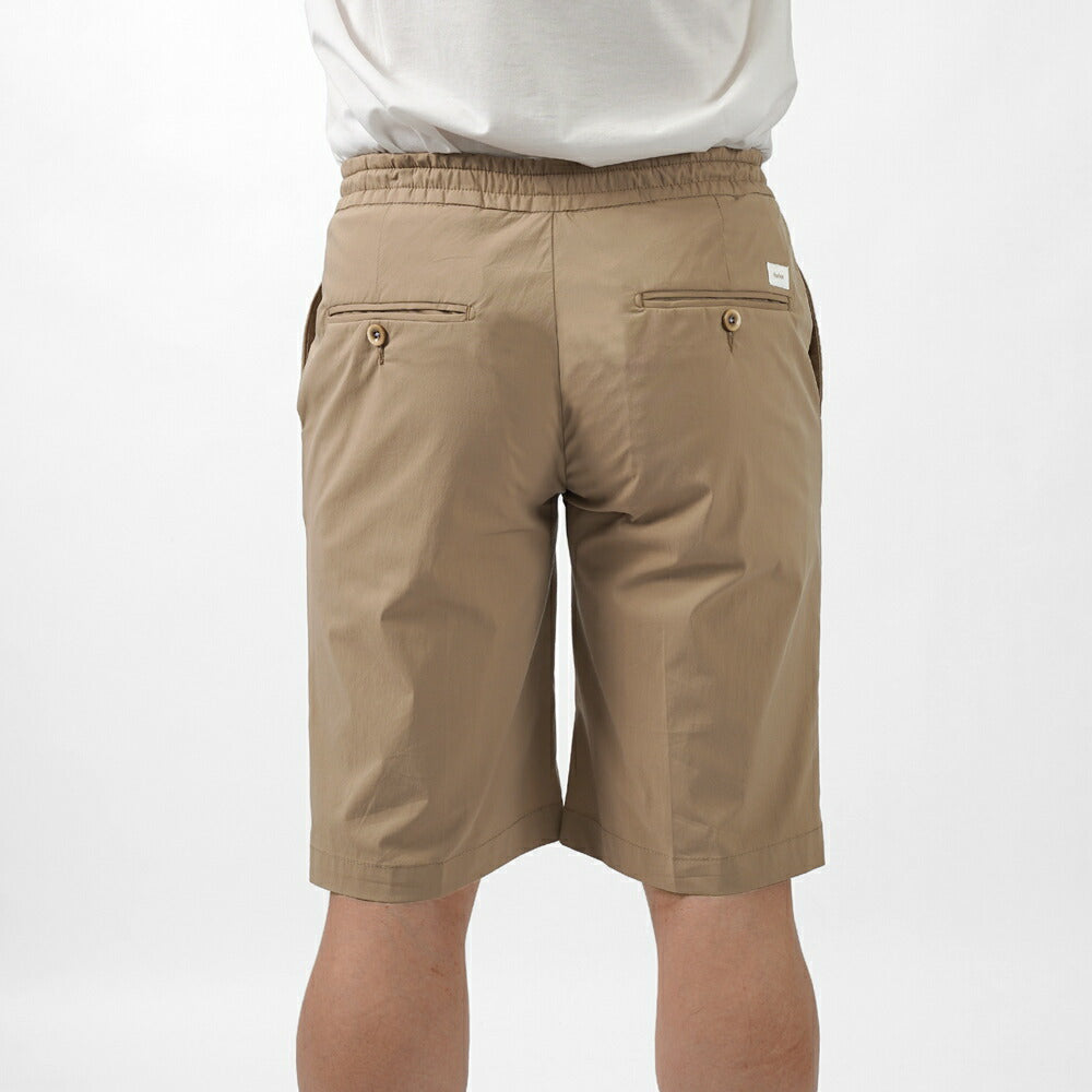 バルバッティ BARBATI ハーフパンツ B-DANIEL 125681 ワンプリーツ ストレッチ 25春夏 メンズ ショーツ ショートパンツ 短パン イタリア ブランド 春 夏 膝上 綿 コットン ナイロン スリム グリーン オフホワイト ベージュ ネイビー